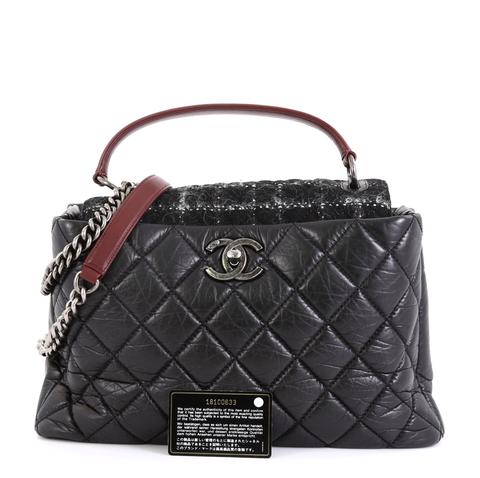 Luxury Handbags CHANEL Be CC Tote Quilted Aged Calfskin Tote