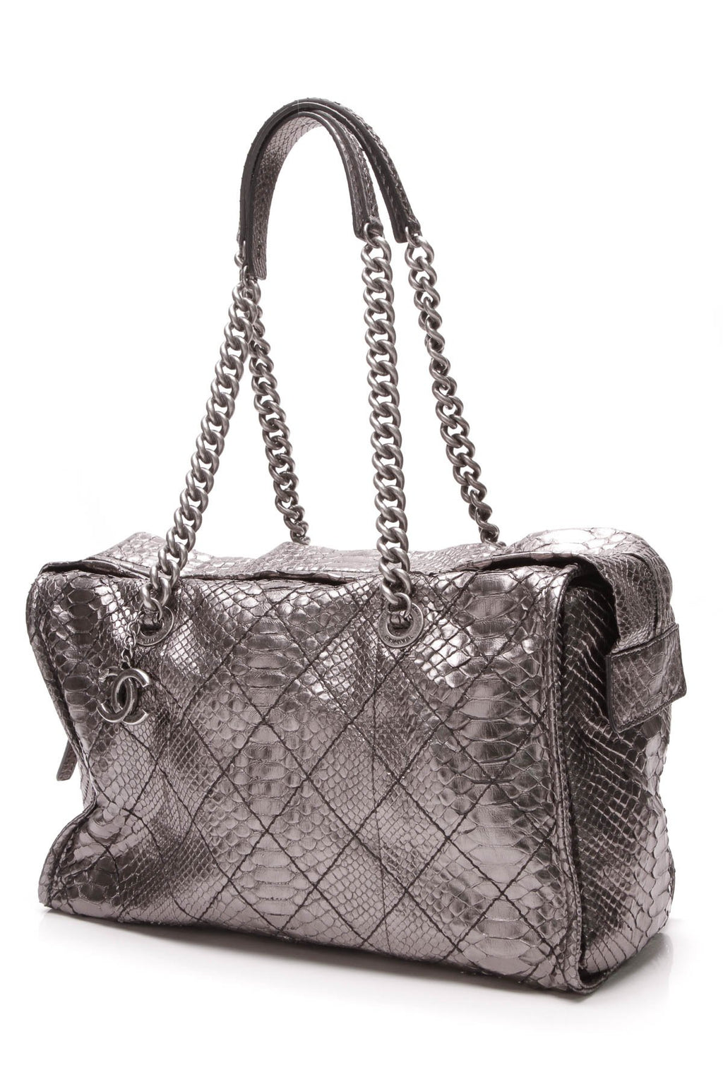 Camera Shoulder Bag - Metallic Python