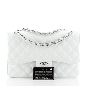 white chanel flap bag