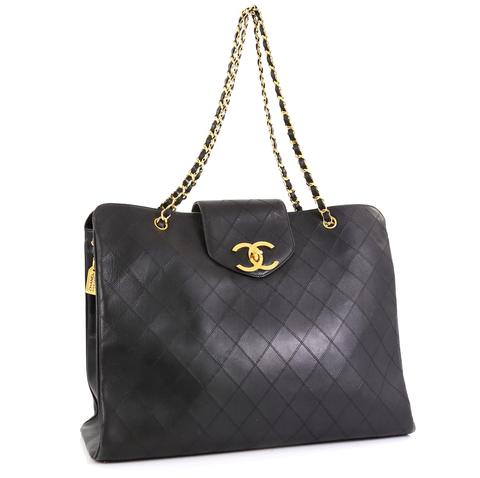Chanel Vintage Supermodel Weekender Bag Quilted Leather Large 