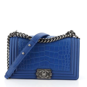 Chanel Boy Flap Bag Alligator Old Medium 