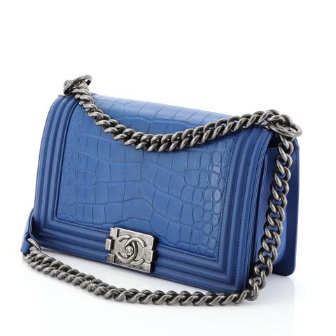 Chanel Boy Flap Bag Alligator Old Medium 