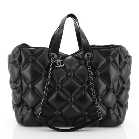 Chanel Chesterfield Shopping Tote Quilted Leather Large 