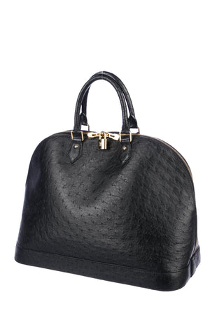 Louis Vuitton Alma Handbag Ostrich GM at 1stDibs